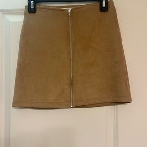 Tan Mini Skirt